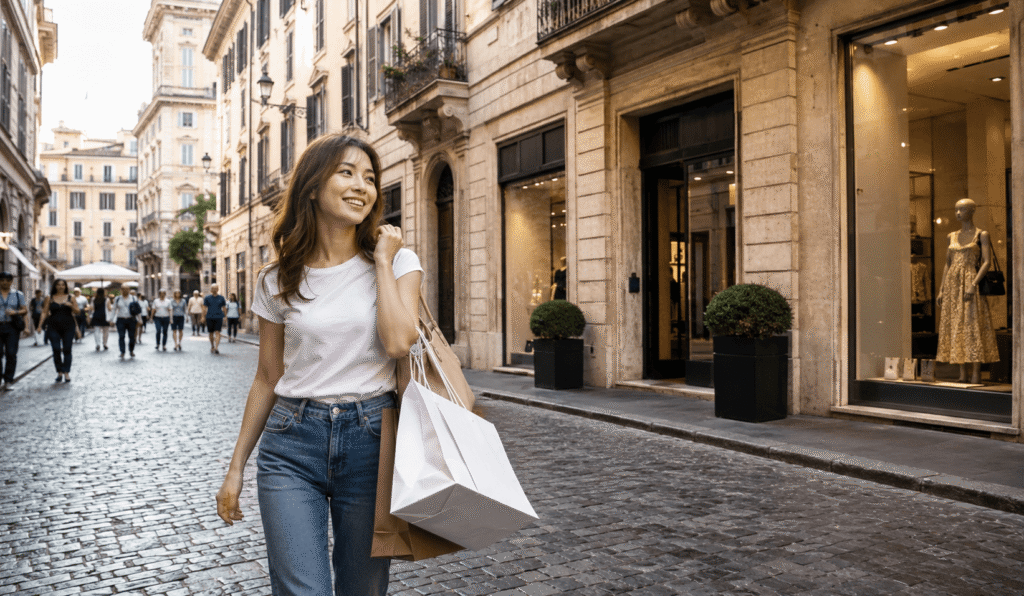 Shopping route around the Spanish Steps