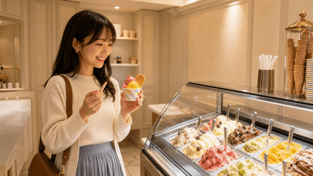Gelato shops near the Spanish Steps