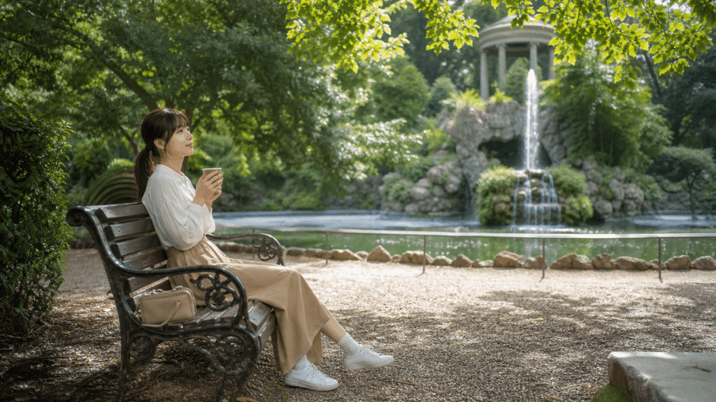 A relaxing spot after sightseeing