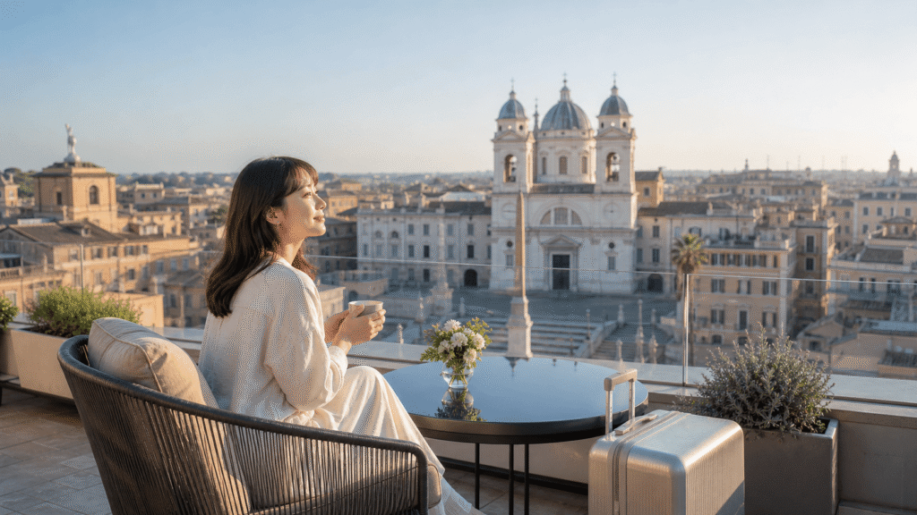 Choose a 5-star hotel near the Spanish Steps based on location and budget.