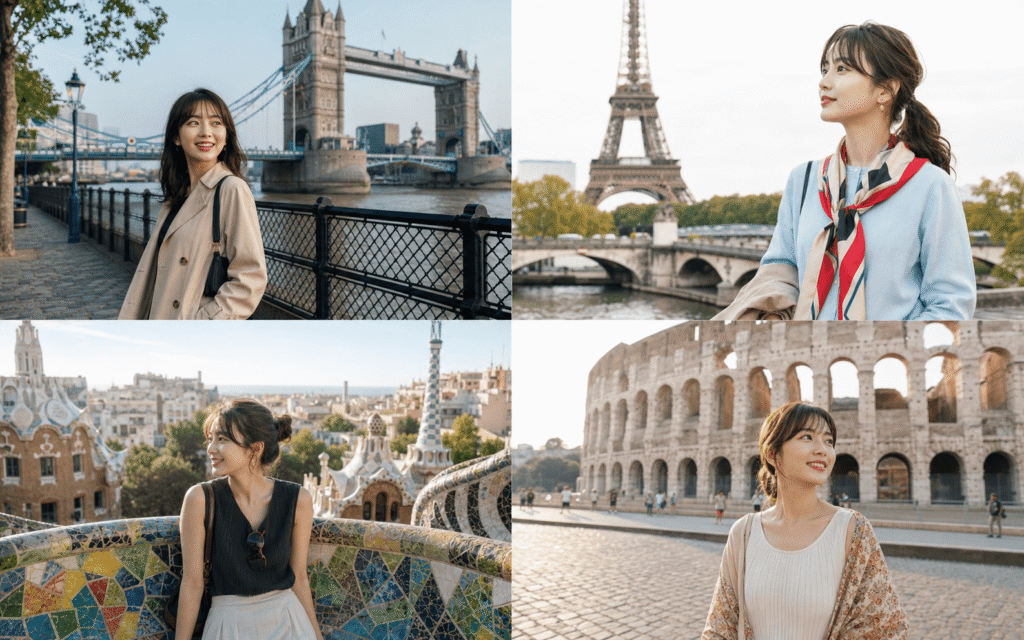 10日間で巡る ロンドン＆パリ＆バルセロナ＆ローマの主要4都市
