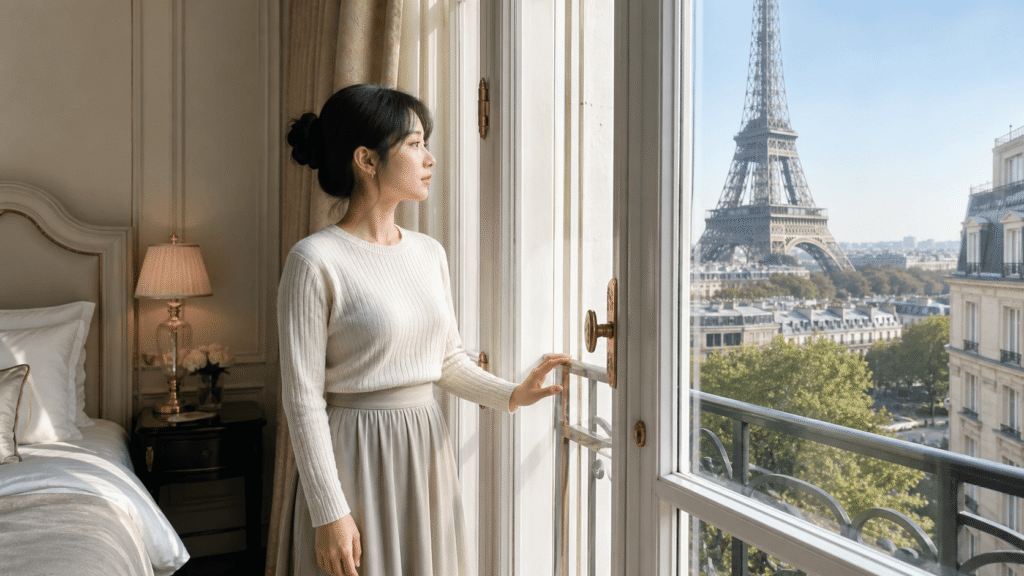 Choose based on the Eiffel Tower view from the guest room.