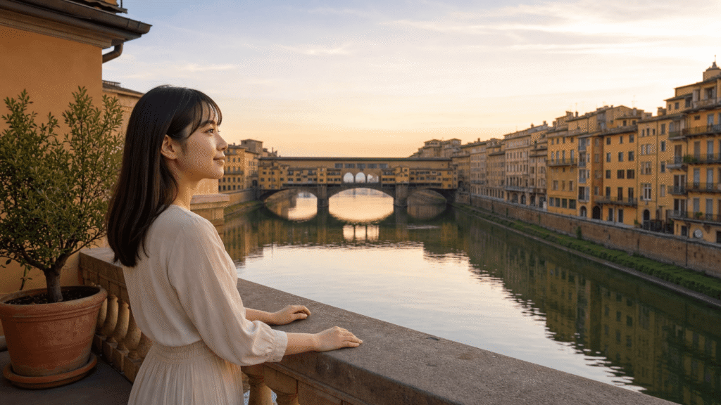 Recommended for those interested in the area around the Arno River and Ponte Vecchio.