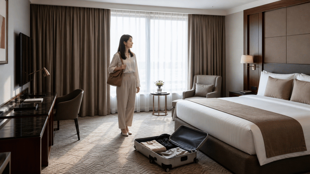 Compare the soundproofing and spaciousness of the guest rooms.