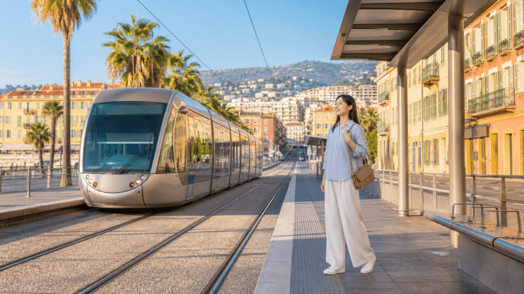 Compare tram access to tourist attractions.