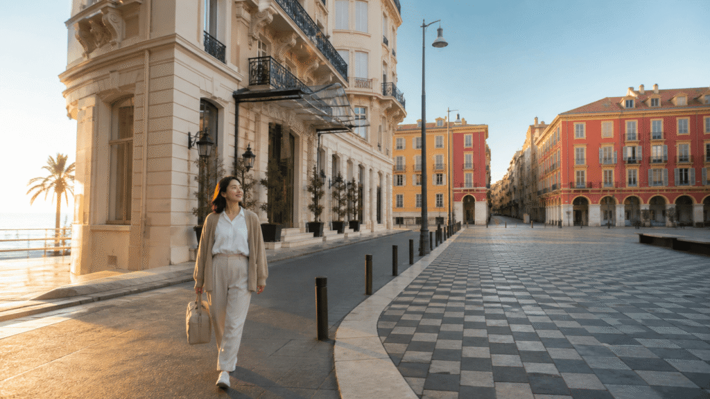 Check the route to the Old Town and Place Masséna.