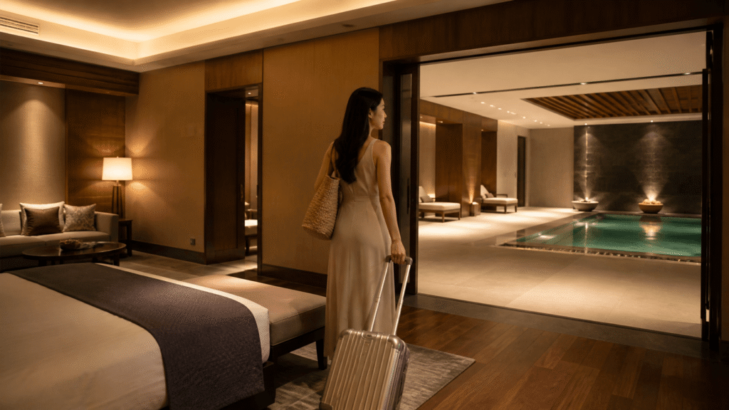If you're looking for spacious guest rooms and an authentic spa...