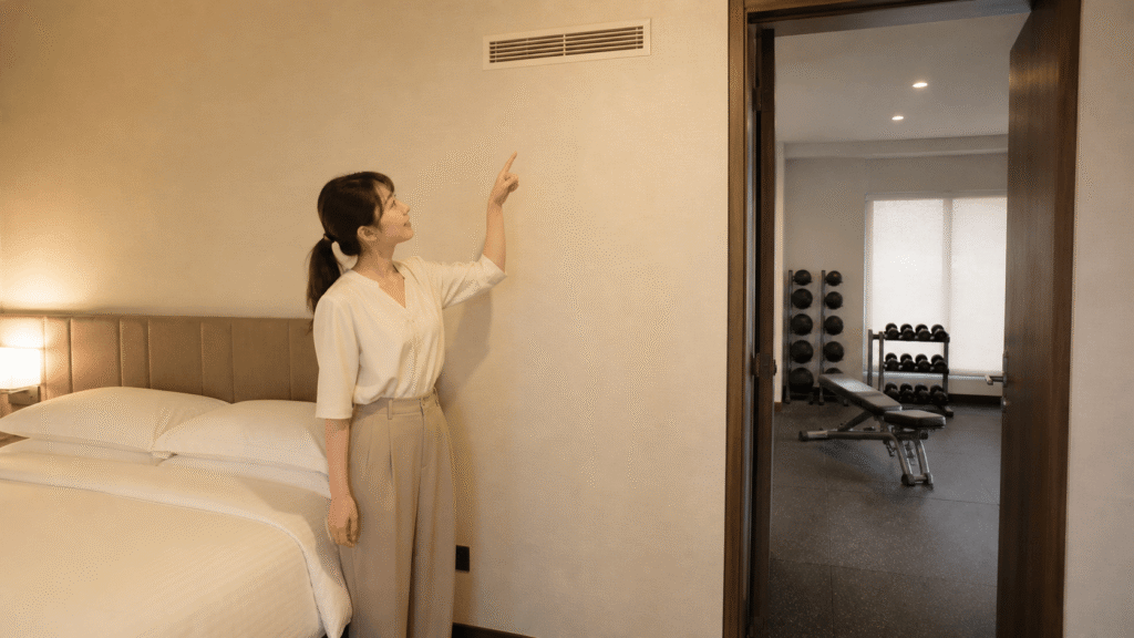 If you're choosing based on room amenities and fitness facilities...