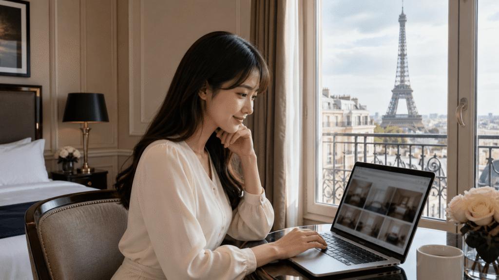 Tips for booking a guest room with a view of the Eiffel Tower