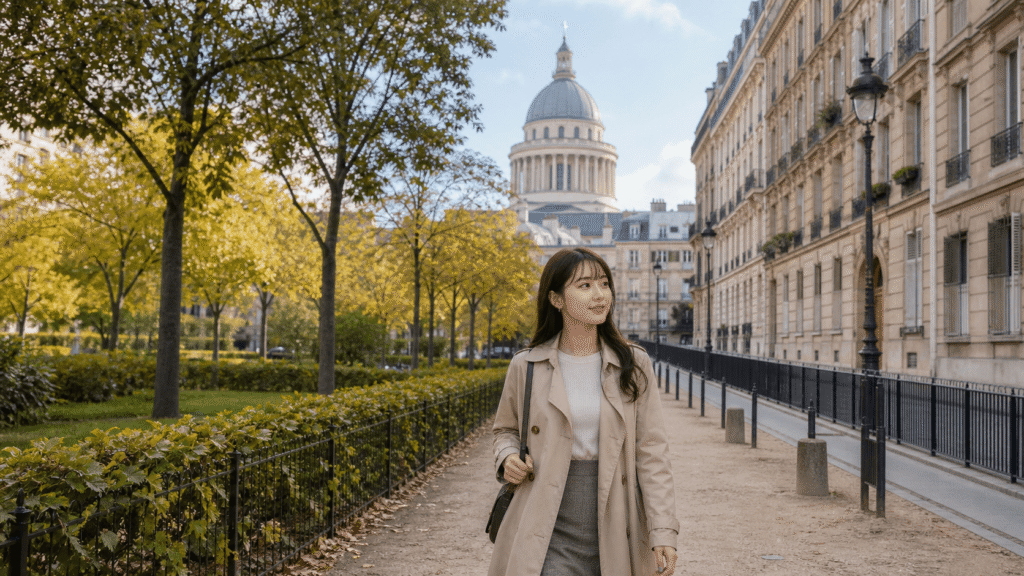 Towards Luxembourg Gardens and the Panthéon