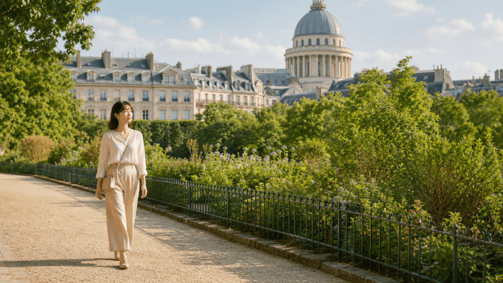 Towards Luxembourg Gardens and the Panthéon