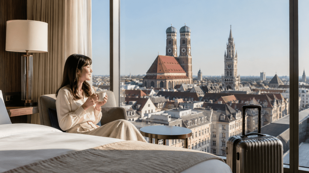 Choose a 5-star hotel near Marienplatz based on facilities and purpose.