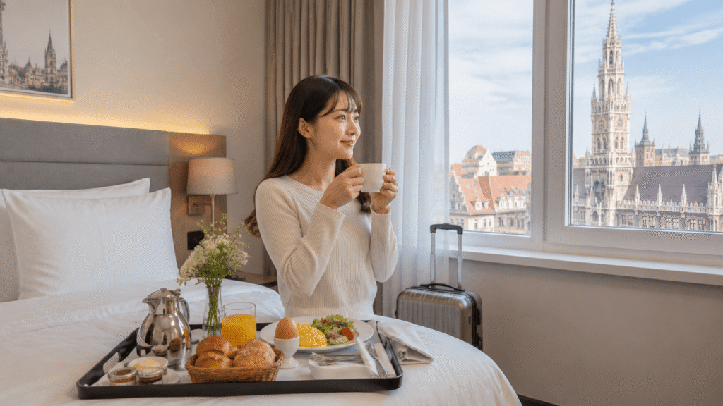 Choose a 3-star hotel near Marienplatz based on breakfast, facilities, and location.