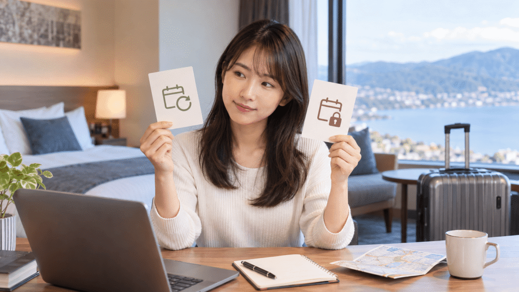 迷ったらキャンセル無料、日程が固まったら返金不可も検討