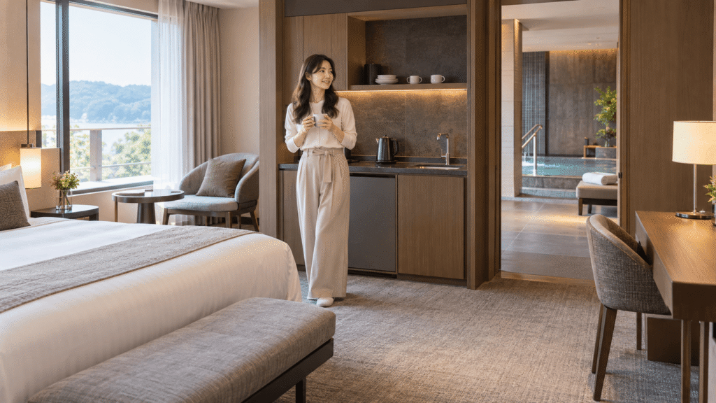 Compare guest room amenities and on-site facilities.