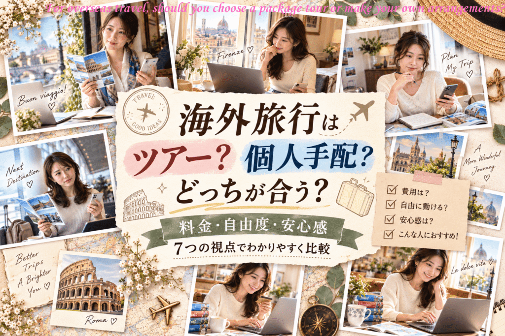 For overseas travel, should you choose a package tour or make your own arrangements?