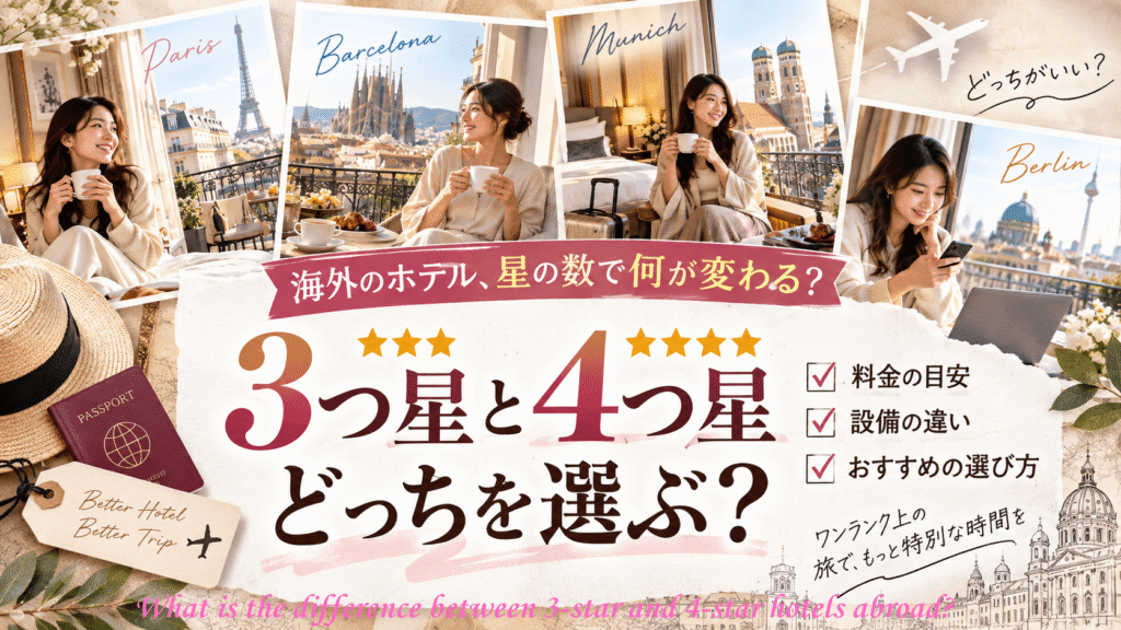 What is the difference between 3-star and 4-star hotels abroad?