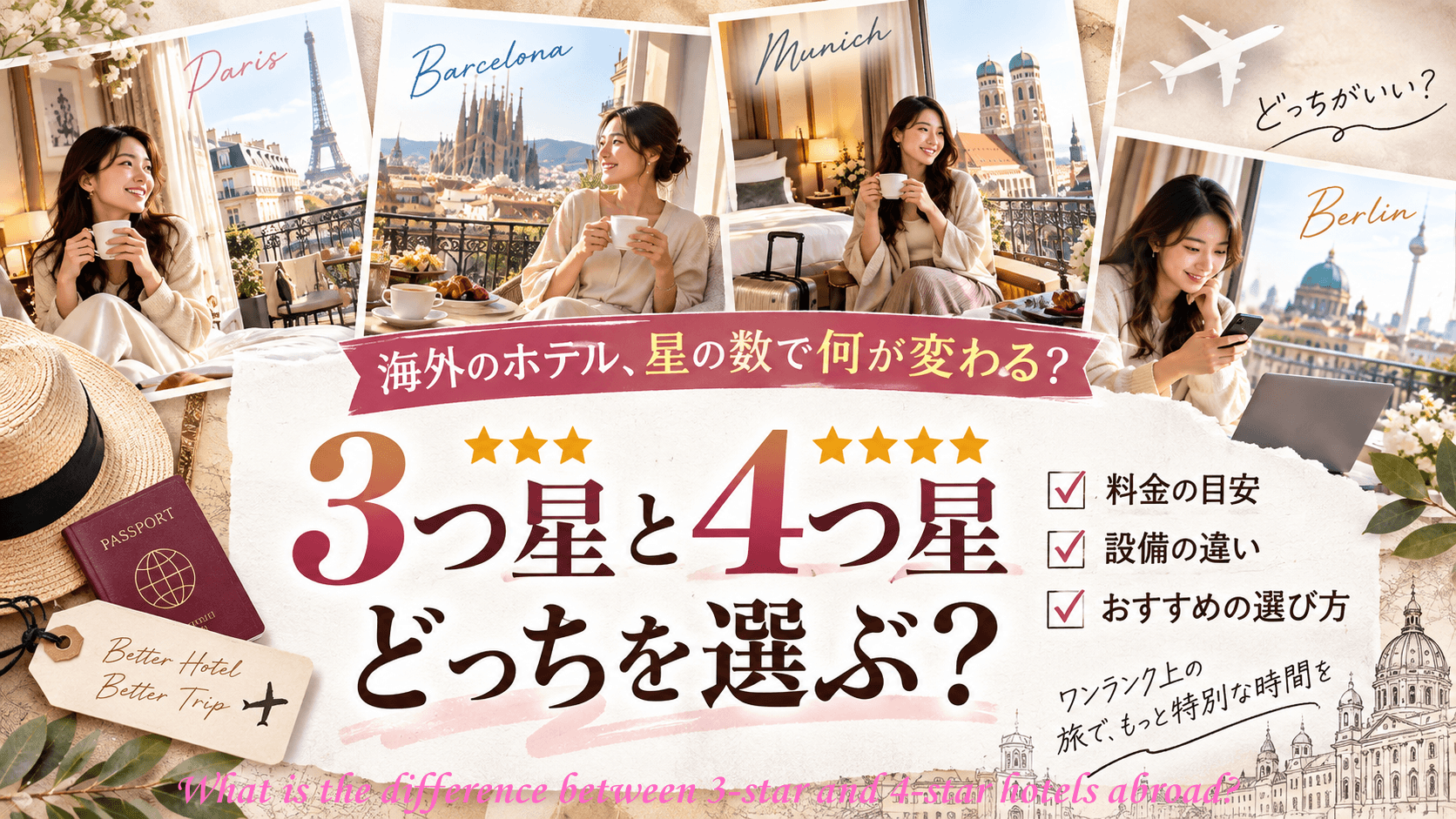 What is the difference between 3-star and 4-star hotels abroad?