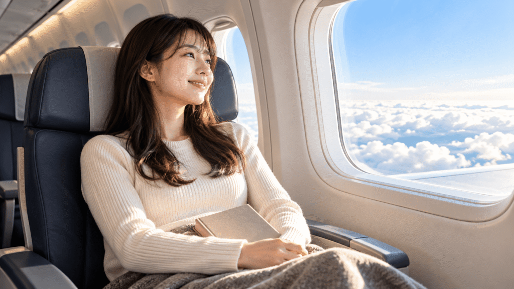 機内で眠らなくていい