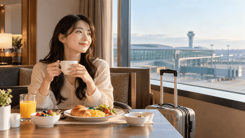 郊外や空港近くのホテルなら朝食付きが便利