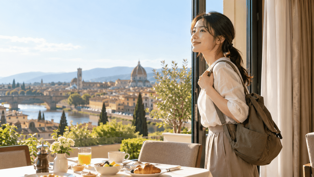 5日間ほどの短い旅行なら朝食付きが便利