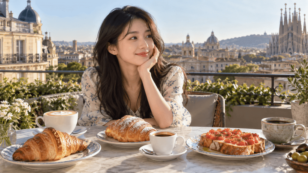 パリ・ローマ・バルセロナなら朝食付き・なしどっち？