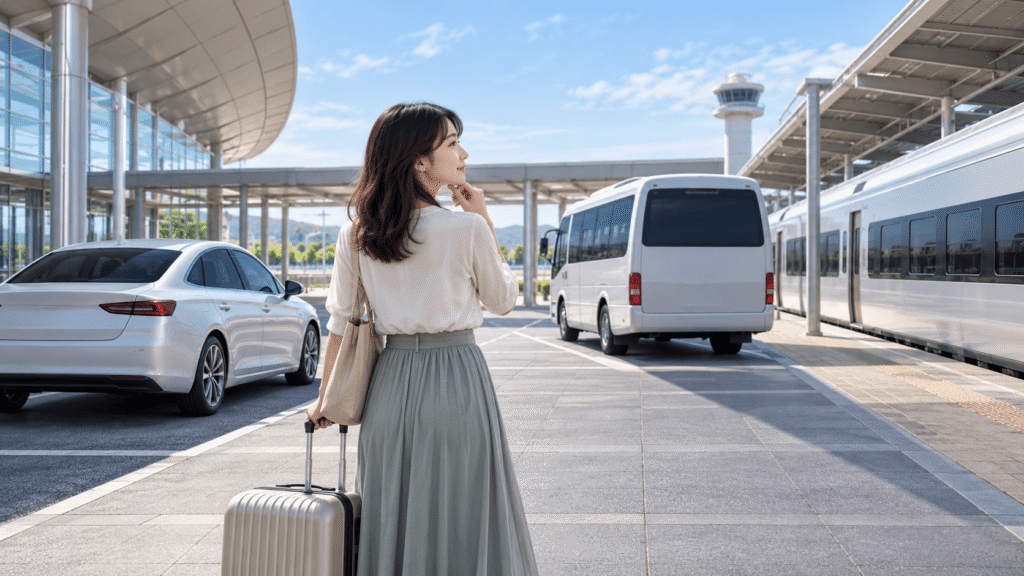 空港からアナハイムまでの移動手段
