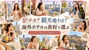 For overseas hotels, which is better: near the station or near tourist attractions?